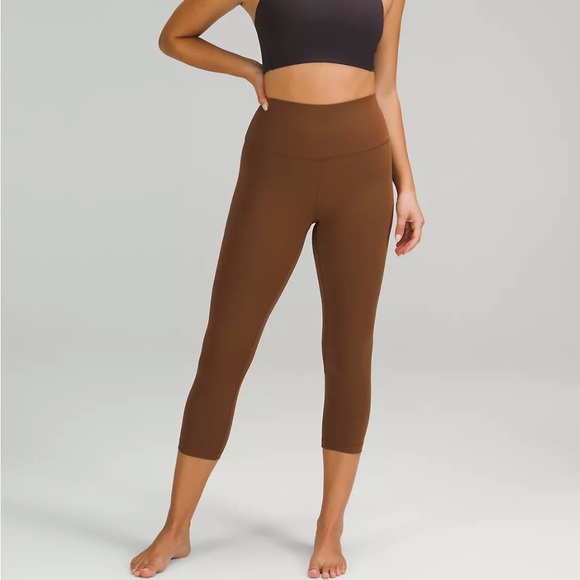 Lululemon Roasted Brown Cropped Align Leggings - Picture 1 of 9